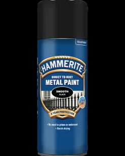 Hammerite spray 400 ml - sort| Træ- Og Metalmaling|Spraymaling