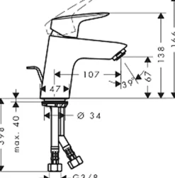 hansgrohe MyCube M Håndvaskarmatur - blank| Armaturer|Vandhaner Og Armaturer