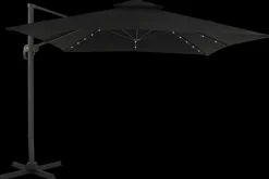 Hængeparasol med solcellelys Ø3 m| Parasoller Og Parasolfødder