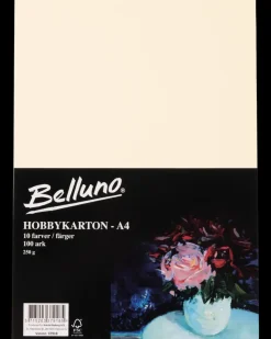 Belluno Hobbykarton A4 lys 100 ark - 250 g| Øvrige Hobbyartikler