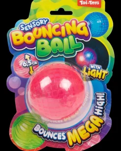 Hoppebold med lys - Ø6,5 cm| Øvrigt Legetøj