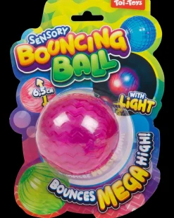 Hoppebold med lys - Ø6,5 cm| Øvrigt Legetøj