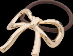 Hårelastik med sløjfe - guld| Smykker & Hårpynt