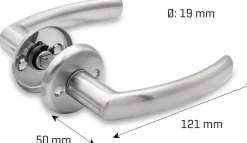 jasa Dørgreb aluminium 19 mm - Libra| Dør- Og Vinduesgreb