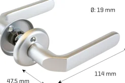 jasa Dørgreb aluminium 19 mm - Mira| Dør- Og Vinduesgreb