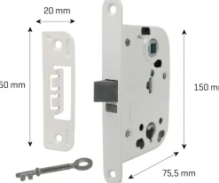 jasa Låsekasse 150 mm - hvid| Dør- Og Vinduesgreb