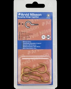 Arvid Nilsson Øjekrog messing lille 4-pak| Kroge Og Ophæng