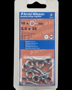 Arvid Nilsson Øjeskrue Ø3,5 x 35 mm 10-pak| Kroge Og Ophæng