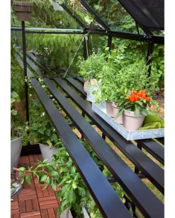 Juliana Drivhusbord integreret Qube 610 - sort| Tilbehør Til Drivhuse