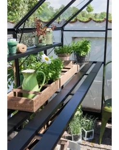 Juliana Drivhusbord integreret Qube 812 - sort| Tilbehør Til Drivhuse