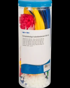 BRANFORD Kabelbindersæt genoplukkelige 500 stk.| Kabelbindere