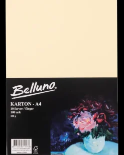 Belluno Karton A4 lys 100 ark - 180 g| Øvrige Hobbyartikler