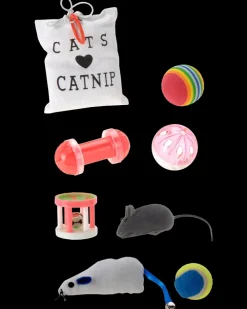 Kattelegetøj 8-pak - Ass. farve| Hundelegetøj Og Kattelegetøj