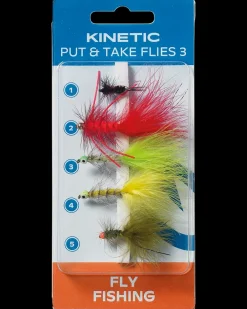 Kinetic Put & Take flies 3 5-pak| Endegrej Og Madding