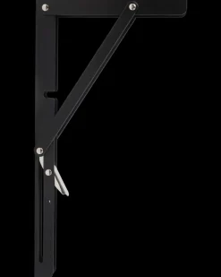 Klaphyldeknægt 300 x 155 mm - Sort| Vægskinner Og Hyldeknægte