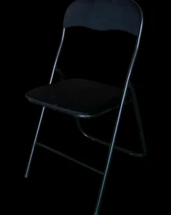 Klapstol med velourbetræk - sort| Klapstole Og -Borde