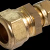 Kompressions kobling lige 15 x 10 mm - messing| Rør Og Fittings