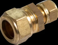 Kompressions kobling lige 15 x 10 mm - messing| Rør Og Fittings