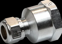 Kompressions muffe 10 mm x 1/2" 2-pak - krom| Rør Og Fittings