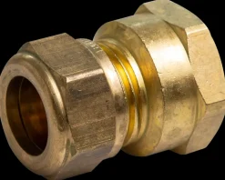 Kompressions muffe 15 mm x 3/4" - messing| Rør Og Fittings