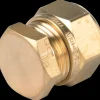 Kompressions slutmuffe 15 mm - messing| Rør Og Fittings
