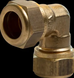 Kompressions vinkel 15 mm - messing| Rør Og Fittings