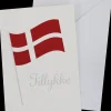 Kort med kuvert 11x17 cm - flag| Festartikler
