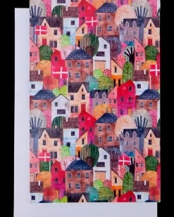 Kort med kuvert 11x17 cm - huse| Festartikler