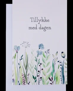 Kort med kuvert 11x17 cm - markblomst| Festartikler