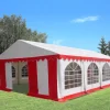 Kosama Partytelt PVC 6 x 8 m - rød/hvid| Pavilloner, Partytelte Og Tilbehør