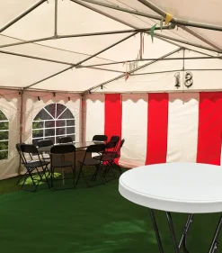 Kosama Partytelt PVC 6 x 8 m - rød/hvid| Pavilloner, Partytelte Og Tilbehør