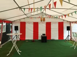 Kosama Partytelt PVC 6 x 8 m - rød/hvid| Pavilloner, Partytelte Og Tilbehør