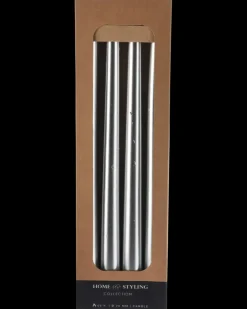 Kronelys sølv 4-pak| Lys Og Olielamper