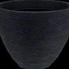 Krukke ribber Ø40 cm - antracitgrå| Potter, Krukker Og Plantemøbler