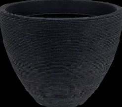 Krukke ribber Ø40 cm - antracitgrå| Potter, Krukker Og Plantemøbler