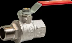 Kuglehane 3/4" M/N med L-greb| Haner Og Ventiler