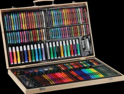 Kunstnersæt i trækuffert 178 dele| Øvrige Hobbyartikler