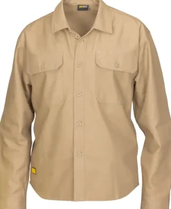 Workz Langærmet skjorte, Khaki| T-Shirts Og Skjorter