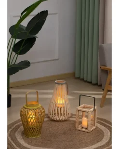 SJÖBO Lanterne i rattan H. 35 cm| Øvrigt Havetilbehør