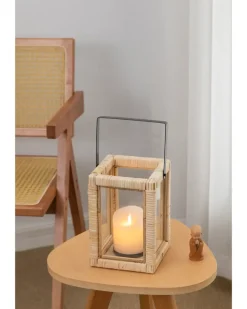 SJÖBO Lanterne i rattan H. 35 cm| Øvrigt Havetilbehør