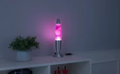 BRIGHT DESIGN Lavalampe H. 34 cm - pink/hvid| Bordlamper