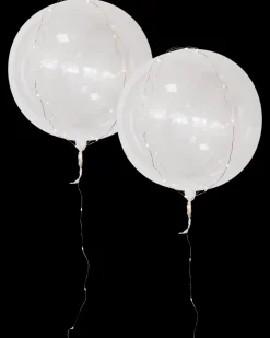 LED-ballon klar Ø50 cm 2-pak| Festartikler|Nytårspynt