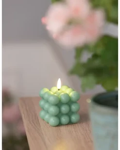 LED-bobbellys H. 7,5 cm - grøn| Lys Og Olielamper