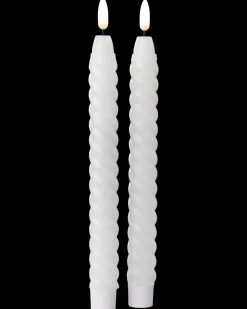 LED-kronelys snoet 3D-flamme H.25 cm 2-pak| Lys Og Olielamper