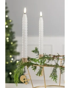 LED-kronelys snoet 3D-flamme H.25 cm 2-pak| Lys Og Olielamper