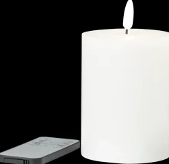 LED-vokslys 3D-flamme fjernbetjent - H. 10 cm| Lys Og Olielamper