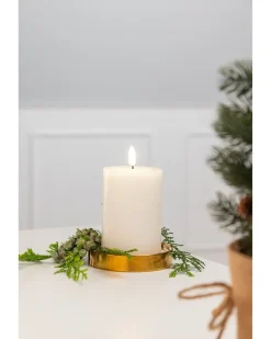 LED-vokslys 3D-flamme fjernbetjent - H. 10 cm| Lys Og Olielamper