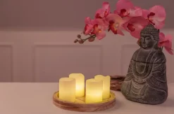 LED-vokslys 4-pak| Lys Og Olielamper