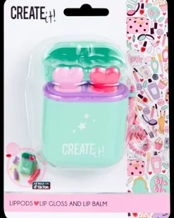 CREATEit! Lippod med læbepomade og lipgloss - Assorterede farver| Kosmetik Og Personlig Pleje