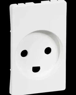 LK FUGA Tangent stikkontakt med jord 1½modul hvid| Tangenter